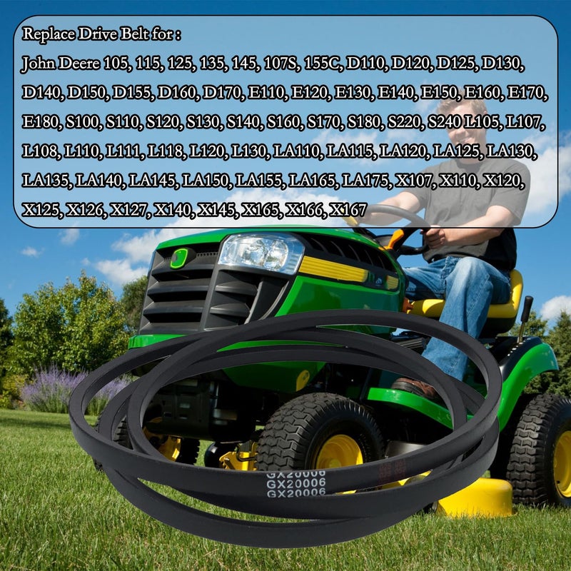 CTPOWER Replaces GX20006 Drive Belt, 88.9 Inch, for John Deere D110 D140 L110 L111 L118 L120 LA115 LA125 LA130 Lawn Mowers - Image 4